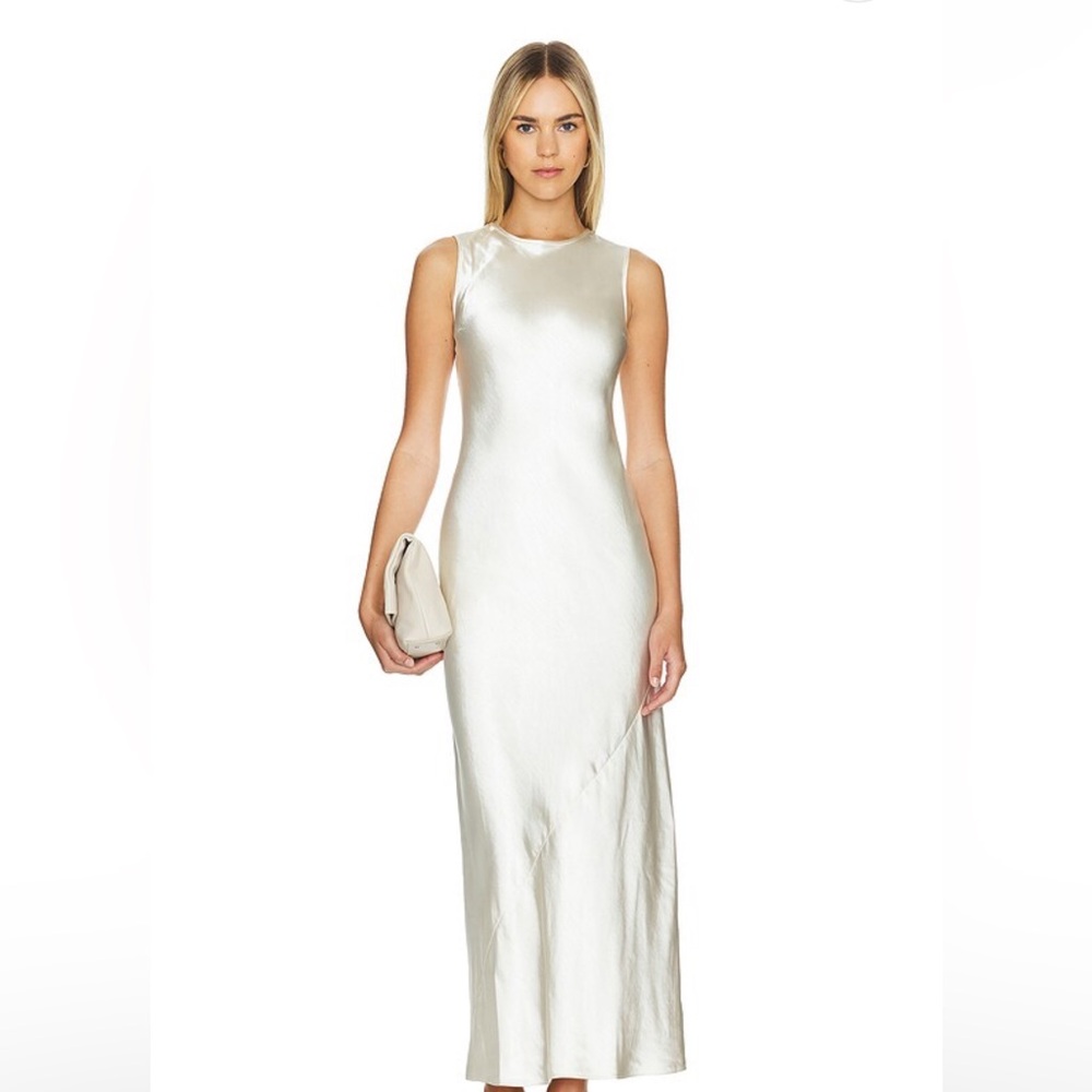 L'Academie Cream Maxi Dress